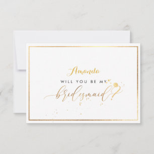 Invitation PixDezines Faux Gold Seras-Tu Ma Porte-Mère