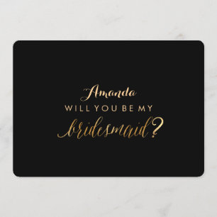 Invitation PixDezines Faux Gold Seras-Tu Ma Porte-Mère