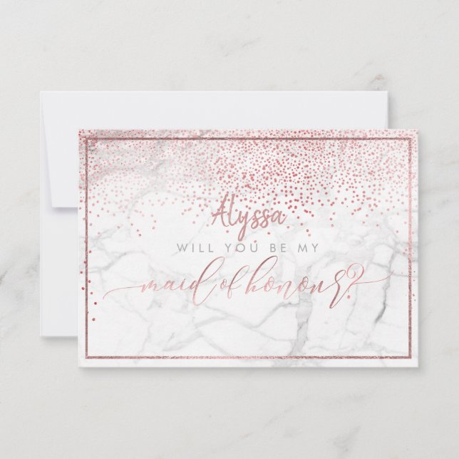 Invitation PixDezines Faux Rose Gold sera-t-il fait pour vous (Devant)