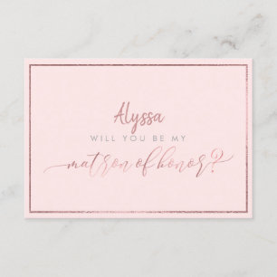 Invitation PixDezines Faux Rose Gold sera-tu Matron ?
