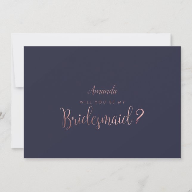 Invitation PixDezines Faux Rose Gold Vous Serez... (Devant)