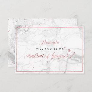 Invitation PixDezines Faux Rose Gold You Métron d'honneur