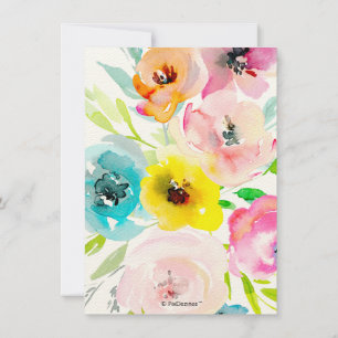 Invitation PixDezines Fête des mariées Aquarelle Ressort Flor