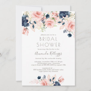 Invitation PixDezines Fête des mariées aquarelle Roses de mar