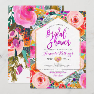 Invitation PixDezines Fête des mariées Boho Spring Floral