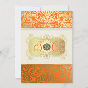 Invitation PixDezines Fidora Damask Vintage