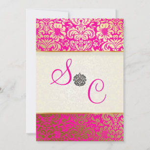 Invitation PixDezines Fidora Damask Vintage