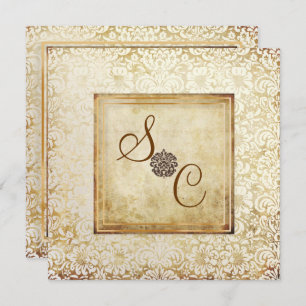 Invitation PixDezines FIDORA, VINTAGE DAMASK