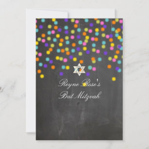 Invitation PixDezines fiesta+tchalkboard/bat mitzvah