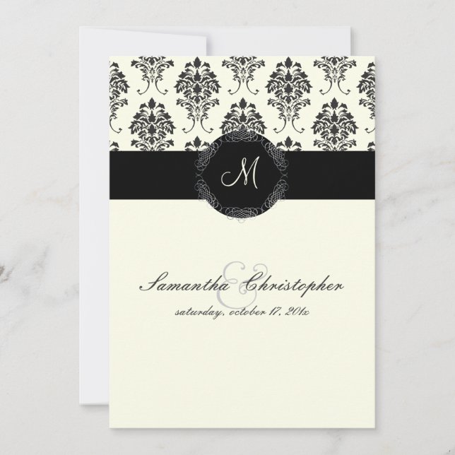 Invitation PixDezines Florentius Damask| DO-IT-YOURSELF coule (Devant)