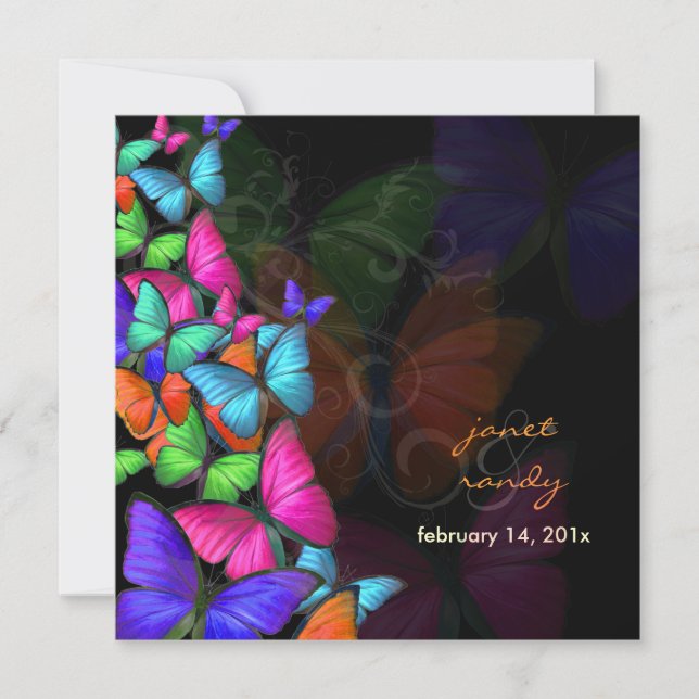 Invitation PixDezines Fluttering By/Neon color/DO-IT-YOURSELF (Devant)