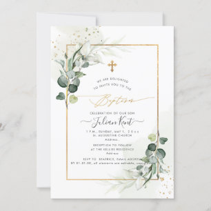Invitation PixDezines H2 Eucalyptus Baptême