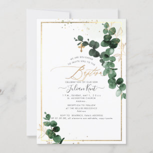 Invitation PixDezines H2 Gum Eucalyptus Baptême