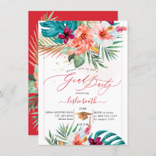 Invitation PixDezines H2 Tropical Paradise Luau Diplôme En