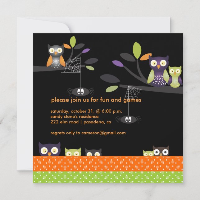 Invitation PixDezines Halloween, Trick ou Treat (Devant)