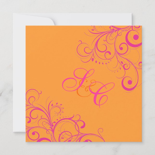 Invitation PixDezines Hot PInk Swirls/arrière - plan DO-IT-YO (Devant)