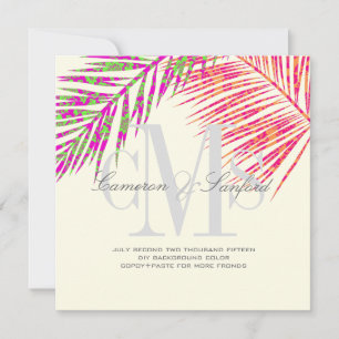 Invitation PixDezines hula palms/do-it-yourself arrière - pla