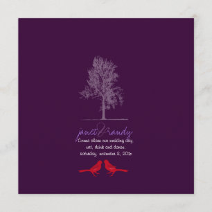 Invitation PixDezines Inséparables, Rouge, Oak Tree/DO-IT-YOU