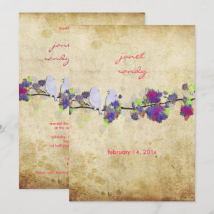 Invitation PixDezines inséparables Vintages/lilas