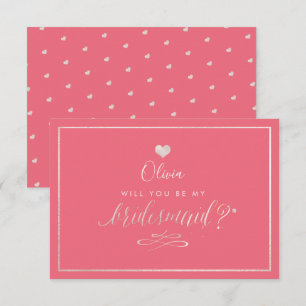 Invitation PixDezines Iridescent Blush Rose, Demoiselle d'Hon