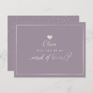 Invitation PixDezines Iridescente Blush Pink, Maid of Honor