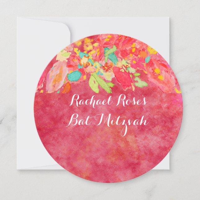 Invitation PixDezines jardin/Bat mitzvah de sophie (Devant)