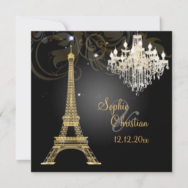 Invitation PixDezines la tour eiffel/paris (Devant)