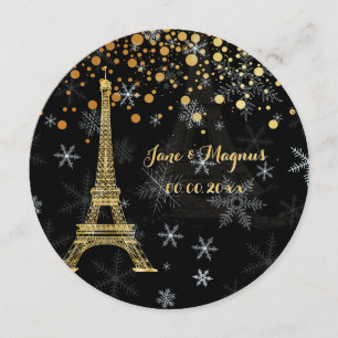 Invitation PixDezines la tour eiffel/paris/la nuit