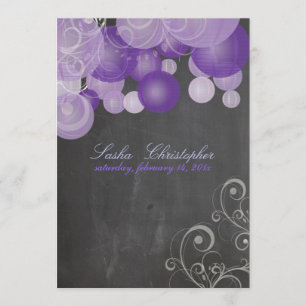 Invitation PixDezines lanternes violettes