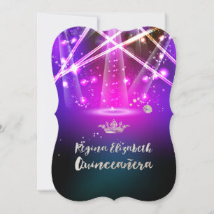 Invitation PixDezines Laser Lights Quinceanera/Sweet 15