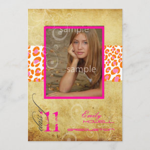 Invitation PixDezines, Leopard rose