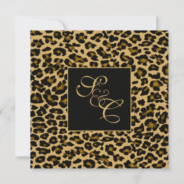 Invitation PixDezines Leopard spots+tourbillons/do-it-yoursel (Devant)