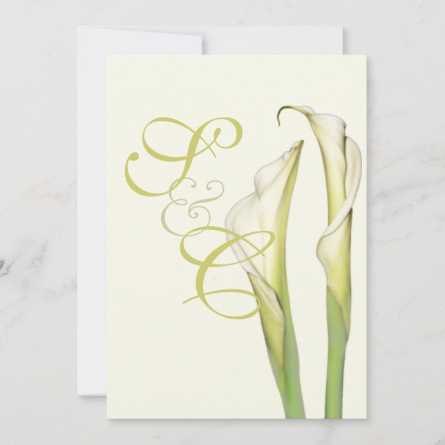 Invitation PixDezines lys calla blanc/do-it-yourself arrière  (Devant)