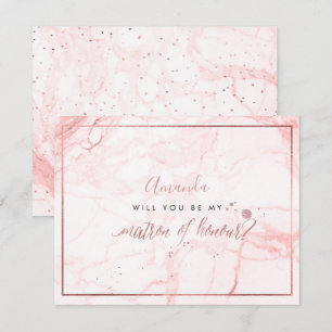 Invitation PixDezines Marble+Faux Rose Gold, Matron