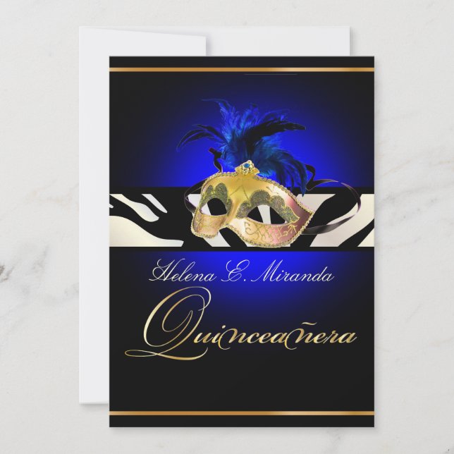 Invitation PixDezines Masquerade/Quincenera/DO-IT-YOURSELF co (Devant)