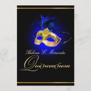 Invitation PixDezines Masquerade/Royal Blue/DO-IT-YOURSELF co