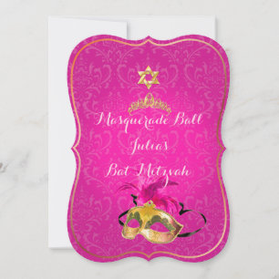 Invitation PixDezines Mitzvah Masquerade/DO-IT-YOURSELF coule