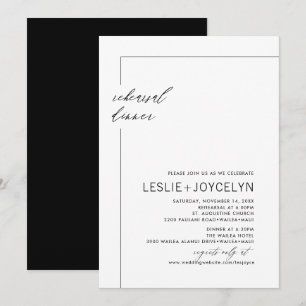 Invitation PixDezines Moderne Dîner de Répétition Minimaliste