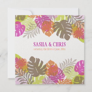Invitation PixDezines Monstera, Foliage Tropical/do-it-yourse