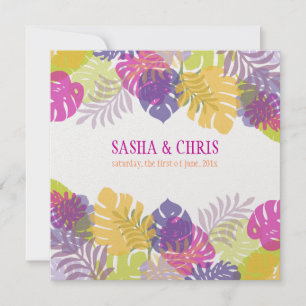 Invitation PixDezines Monstera, Foliage Tropical/do-it-yourse