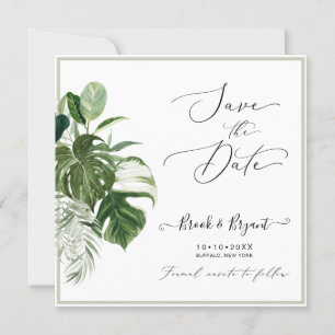 Invitation PixDezines Monstera Variée sur le Foliage Tropical
