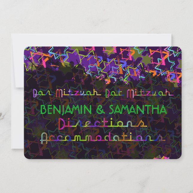 Invitation PixDezines NEON/GRUNG STARS/DIRECTIVES (Devant)