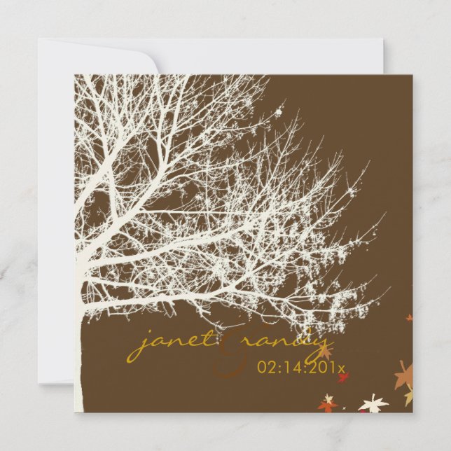 Invitation PixDezines oiseaux de neige/fond diy couleur d'hiv (Devant)