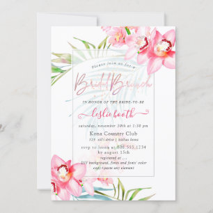 Invitation PixDezines Orchid Isle, Tropical Bridal Brunch