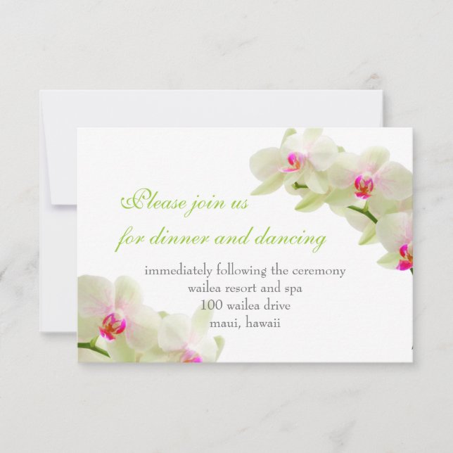 Invitation PixDezines orchidées maui roses/cartes de réceptio (Devant)