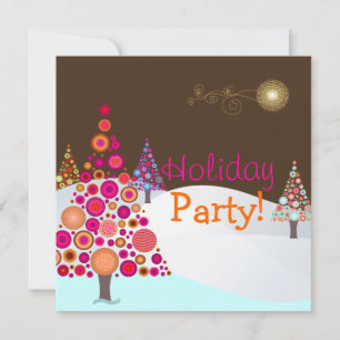 Invitation PixDezines Ornements de Noël Rétro pour l'Arbre
