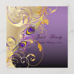 Invitation PixDezines paon pizzazz filigree+swirls/DO-IT-YOUR