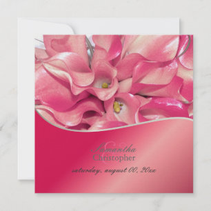 Invitation PixDezines Pink Calla Lys/invitations de mariage