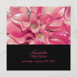 Invitation PixDezines Pink Calla Lys/invitations de mariage