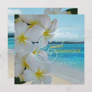 Invitation PixDezines PLUMERIA LEI/BEACH/TROPICAL/DIYfonts
